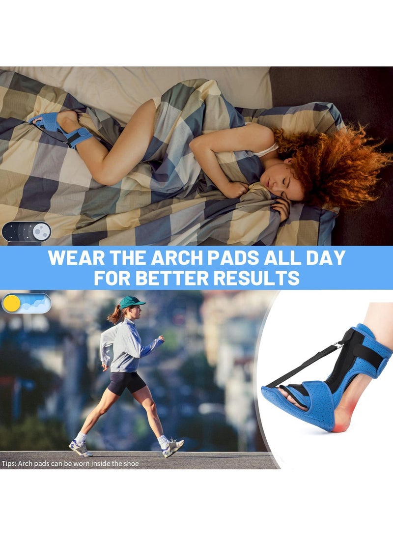 Adjustable Plantar Fasciitis Night Splint, Foot Relief Brace for Men  Women, Effective for Foot Drop, Achilles Tendonitis, Heel Pain, Blue - Image 3